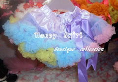 European popular design multi-color flower girls tutu dress and petticoat