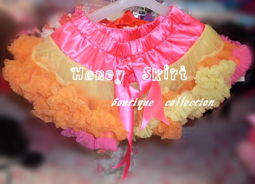 European popular design multi-color flower girls tutu dress and petticoat  2