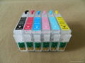 Refillable ink cartridge for Epson Stylus Photo 1400 1430 1500W