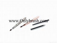 Retractable lip brush