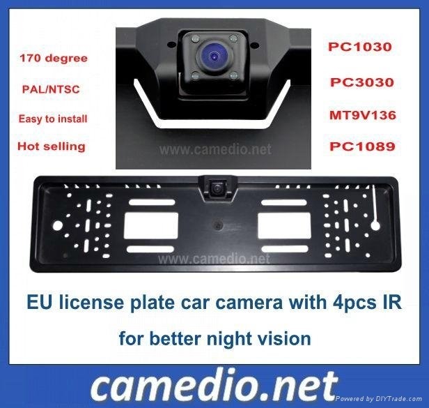 IR night vision European EU  license plate rear view car camera 