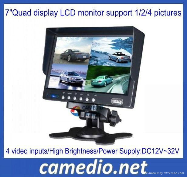 Dash Quad Display 7" Split Lcd Monitor Support Single,dual,triple,qua...