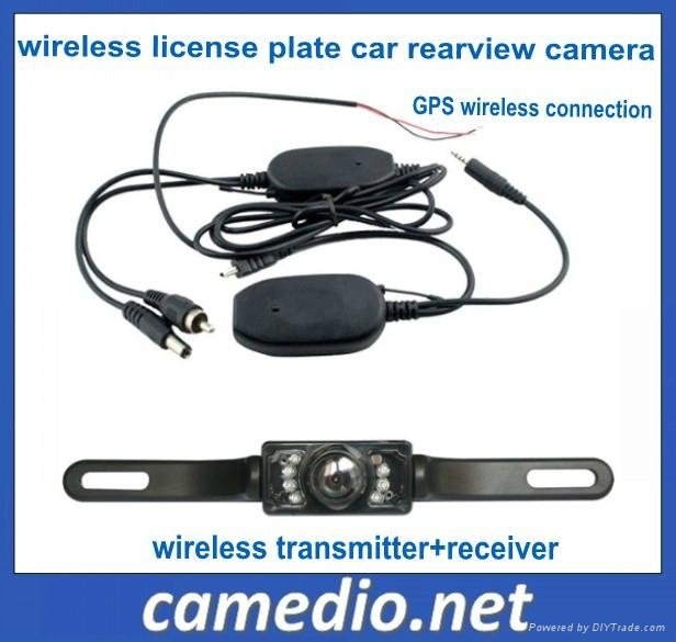 waterproof night vision wireless license plate  rear view car camera 