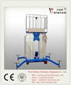 Single aluminum mast hydraulic lifting aerial work platform/work platform 4