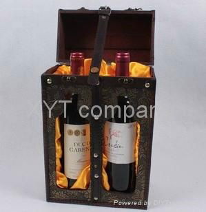 high grade archaize gift wine carrier /box wholesale 