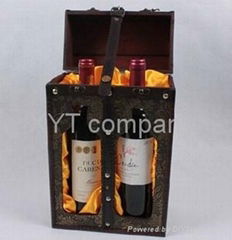 high grade archaize gift wine carrier /box wholesale 