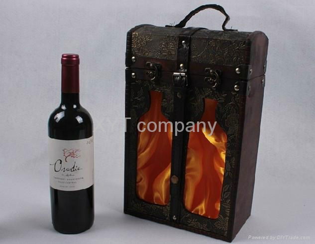 high grade archaize gift wine carrier /box wholesale  2