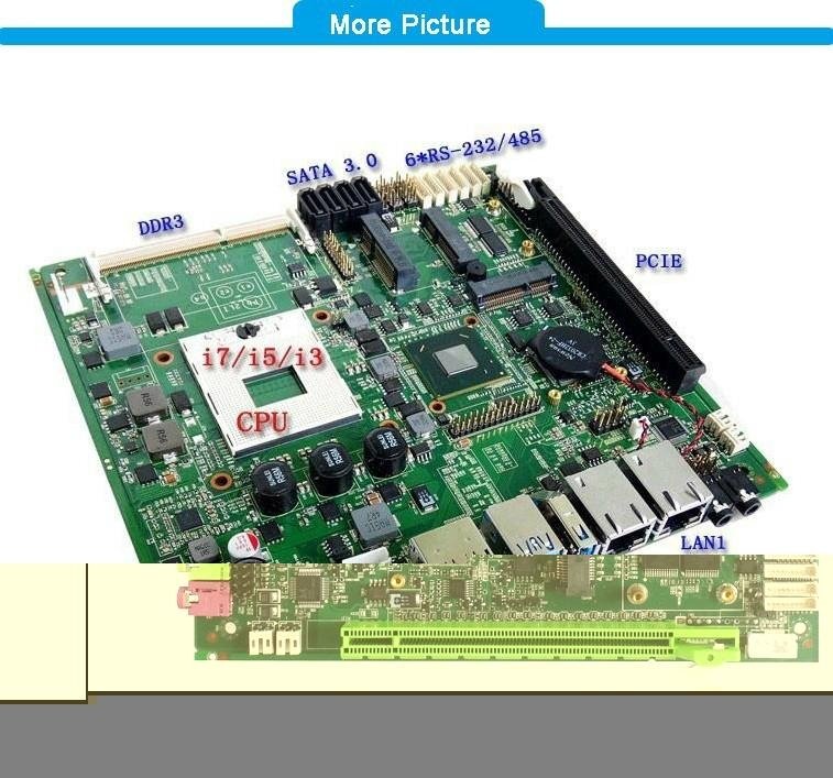 170*170 mini itx motherboard support intel I3 / I5 /I7 CPU 3