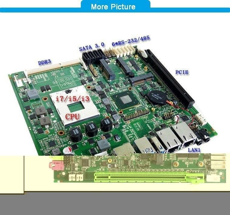 170*170 mini itx motherboard support intel I3 / I5 /I7 CPU 4