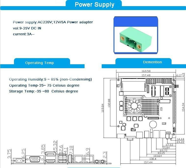 intel I3 Industrial Mini Itx Motherboard  2