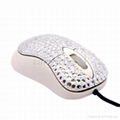 USB Optical Scroll Wheel Clear Crystal Rhinestone Computer Mouse 1