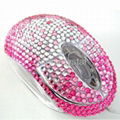 USB Optical Scroll Wheel  Crystal Rhinestone Computer Mouse 1