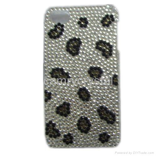 Leapord Crystal Rhinestone Phone Cover 3