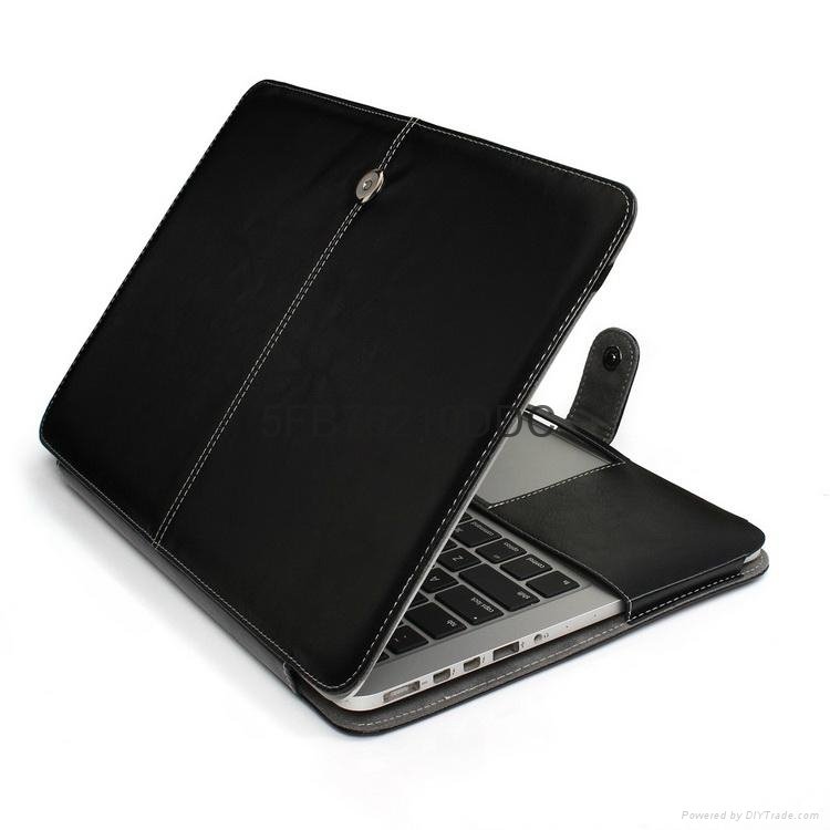 Soft PU leather case shell for Macbook 11.6 inch Air Computer leather cover  4