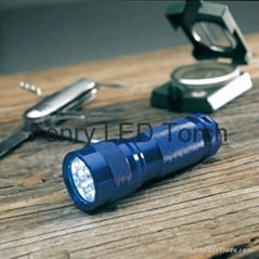 Super Bright 9 LED Mini Torch-Assorted Colours Single