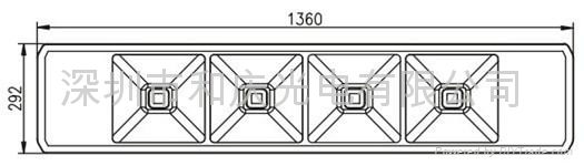 高亮4光源精品LED隧道灯--400w 3