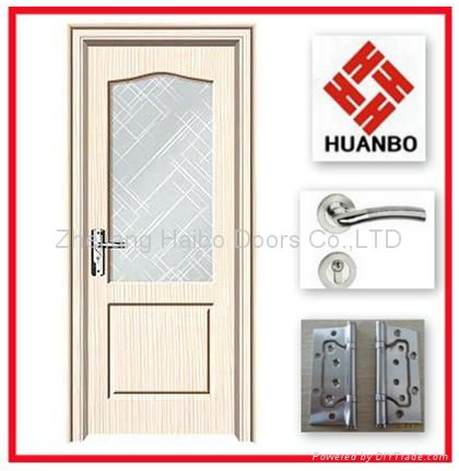 2014 latest design PVC MDF Interior wooden doors 4