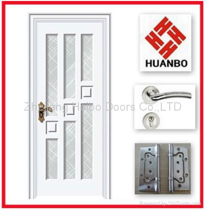 2014 latest design PVC MDF Interior wooden doors 5