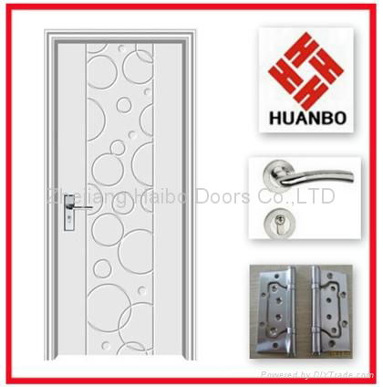 2014 latest design PVC MDF Interior wooden doors