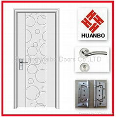 2014 latest design PVC MDF Interior wooden doors