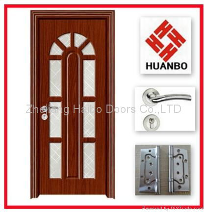 2014 latest design PVC MDF Interior wooden doors