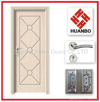 Modern design PVC MDF Interior wooden doors 5