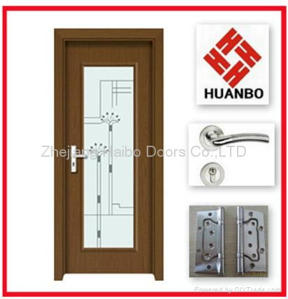 Modern design PVC MDF Interior wooden doors 2