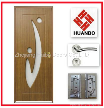 Modern design PVC MDF Interior wooden doors 4