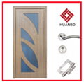 Modern design PVC MDF Interior wooden doors for bathroom