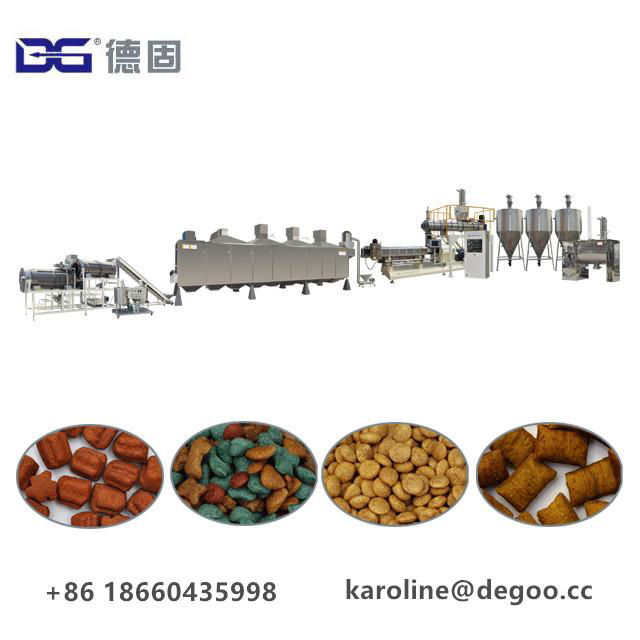 automatic pet chewing dog cat fish food production line machine