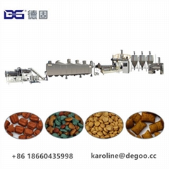 automatic pet chewing dog cat fish food production line machine