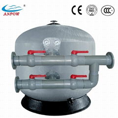 Side Mount High Density Fiberglass Sand Filters with Valve System