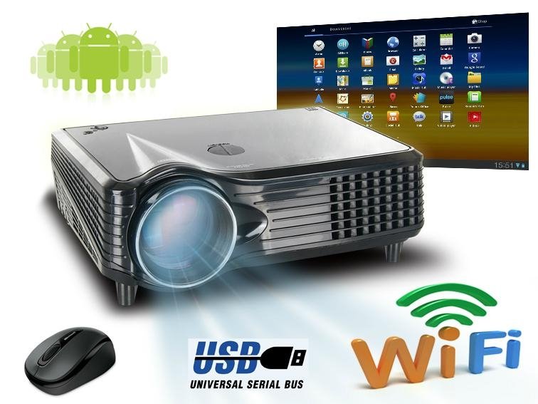 Full HD Android smart Projector LED  wifi wireless  good quality