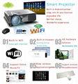 Full HD Android smart Projector LED  wifi wireless  good quality 3