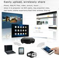 Cheapest LED smart video projector Android wifi HDMI RJ45 VGA SD LED lamp 4