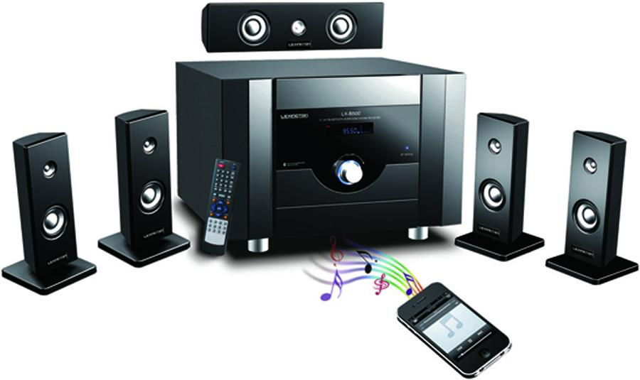 Professional 5.1 home theater active speaker with wireless bluetooth