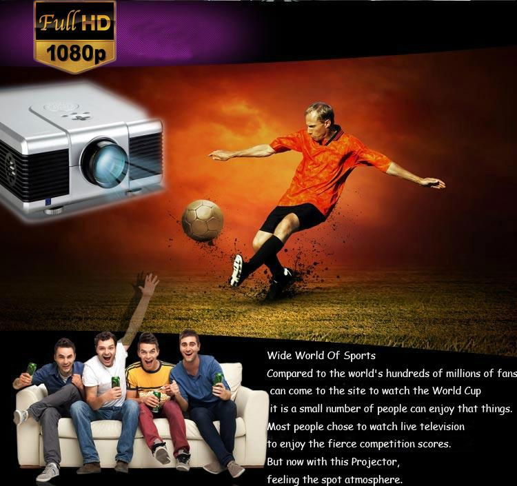 Full HD LED video projector with DVB-T/USB/SD/HDMI for 3D home cinema 2