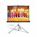 Portable 84 inch tripod screen/ 4:3 projector manual screens high gain 1