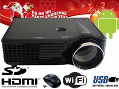 Full HD LED video Android Wifi projector/projektor/proyector support HDMI 1080p 