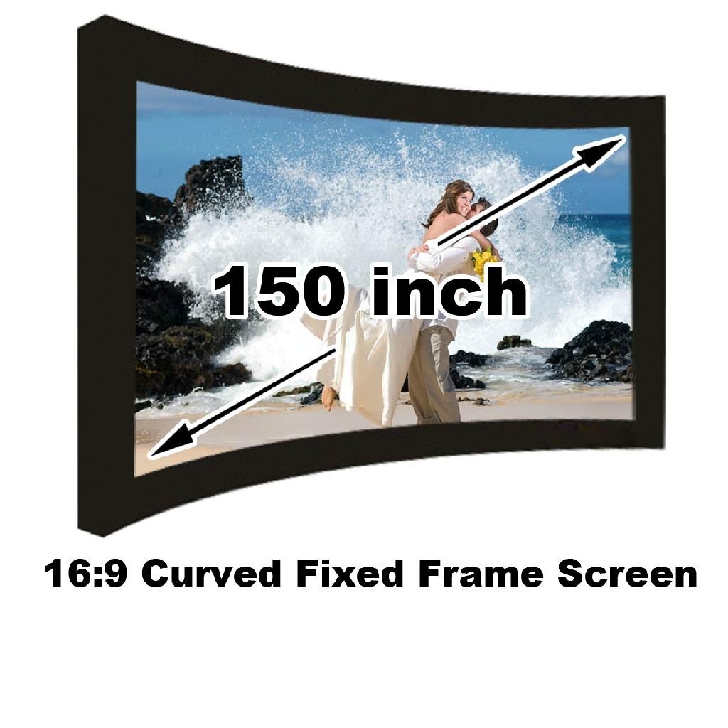Projector Projection screen 150 inch curved fixed/16:9 best cinema