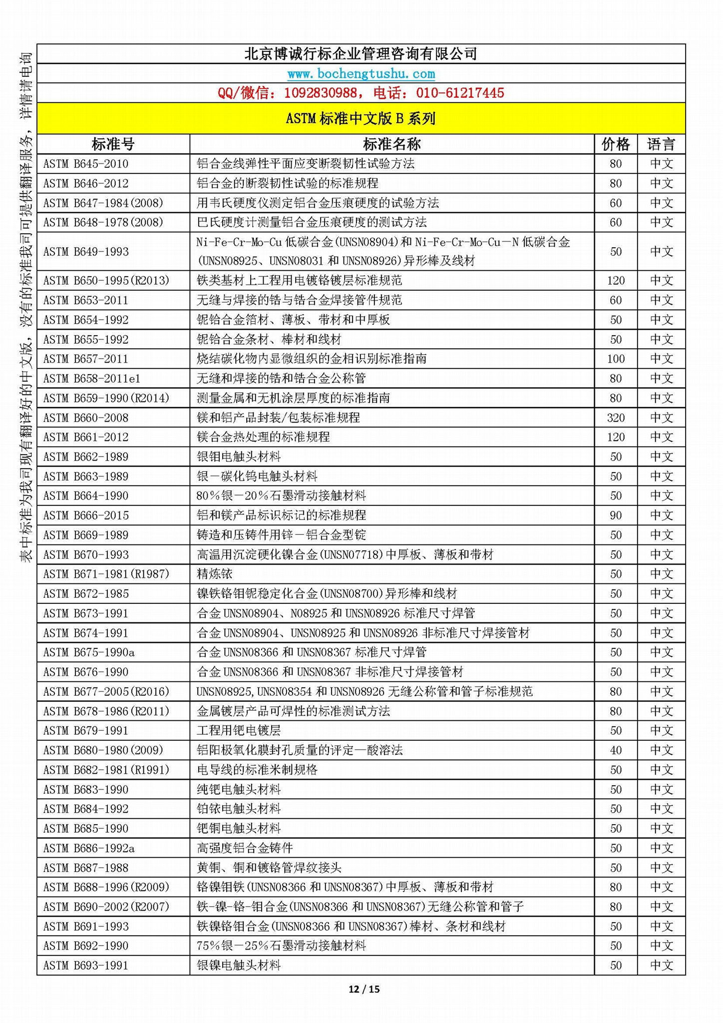ASTM標準中文版B系列資料