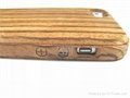 Apple iPhone 6 6S Handmade Genuine Zebra Wood With Button Wooden Case Cover  4