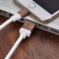 A+++ Top genuine leather cable with real walnut wood dataline