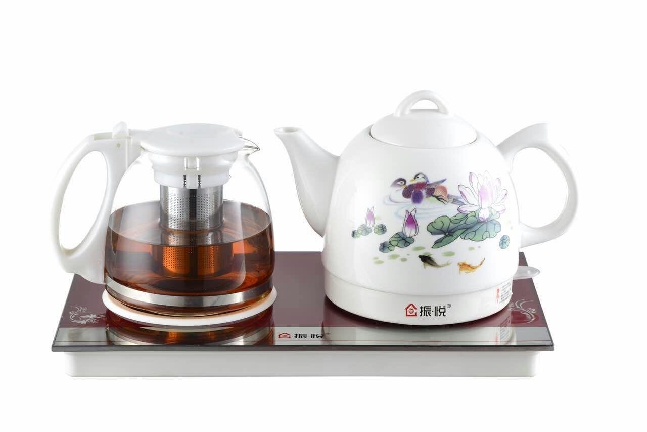 成都茶具禮品 陶瓷電熱水壺商務茶具套裝 成都禮品團購