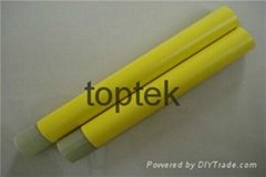 yellow fiberglass tubes