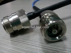 LOW PIM Mini DIN 4.1/9.5 Type RF coaxial connector For RG402 Semi-flex Cable