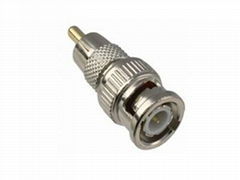 BNC male to RCA phono plug connector