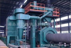 Blast wall steel tube cleaning machine