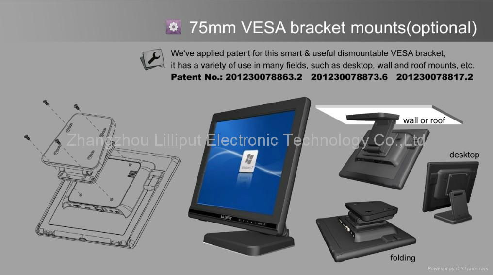 NEW!!!!Lilliput 9.7" 5-Wire Resistive Touch Screen Monitor (FA1000-NP/C/T) 3