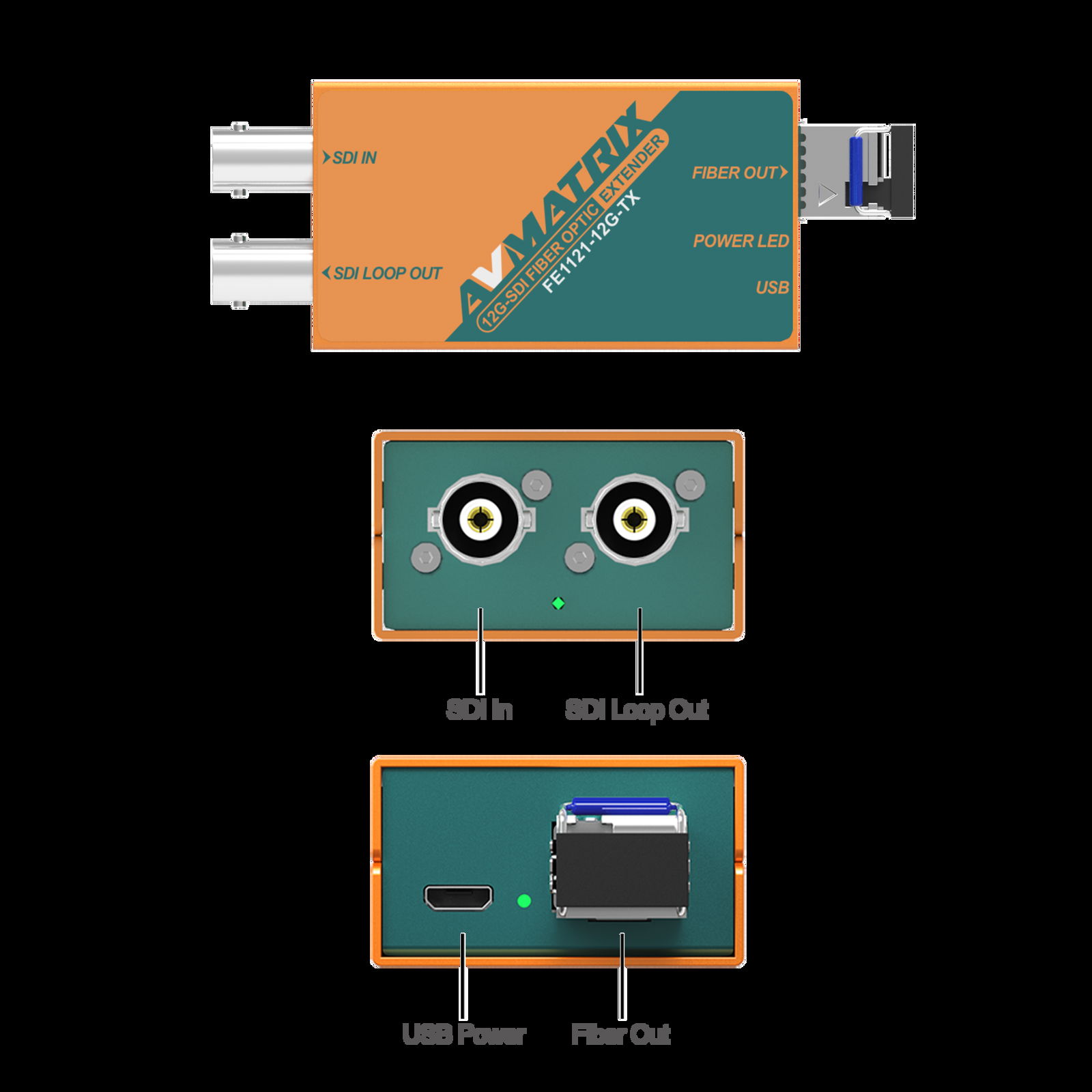 AVMATRIX 12G-SDI FIBER OPTIC EXTENDER 2